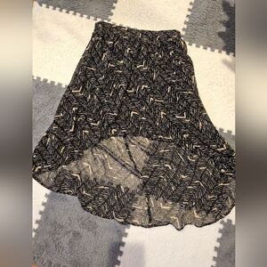 Black and Cream Women's Skirt